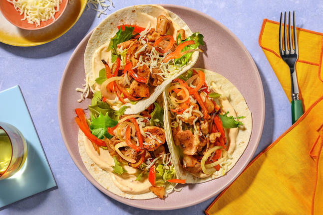 Peri Peri Chicken Fajita Style Tacos 