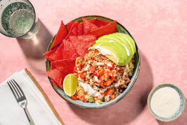 Bulgurbowl met kipgehakt en Mexicaanse kruiden