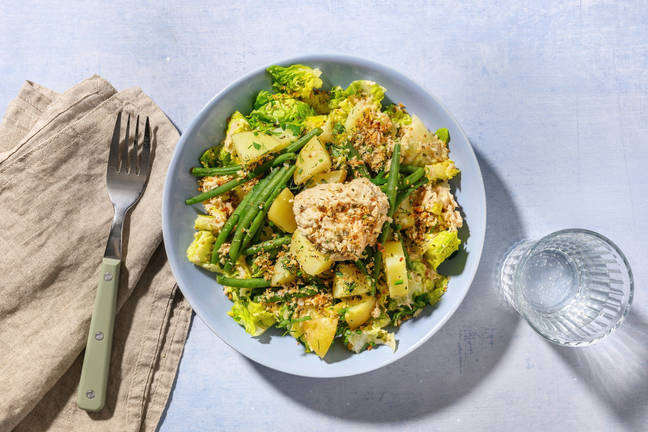 Tonijnsalade à la tonnato met knoflookpanko