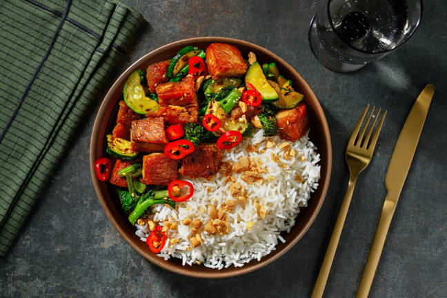 Char Siu Pork Belly & Stir-Fried Greens