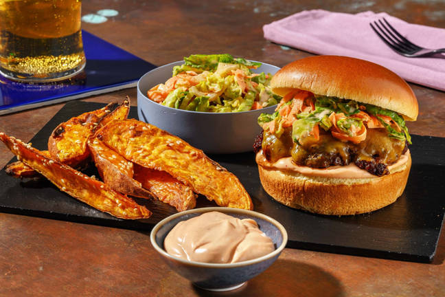 Teriyaki-Burger mit Hackfleisch vom Weiderind