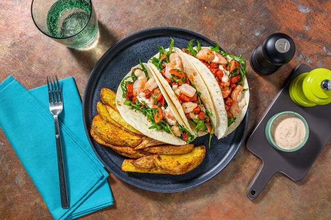 Chorizo and Prawn Tacos