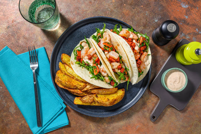 Chorizo and Prawn Tacos