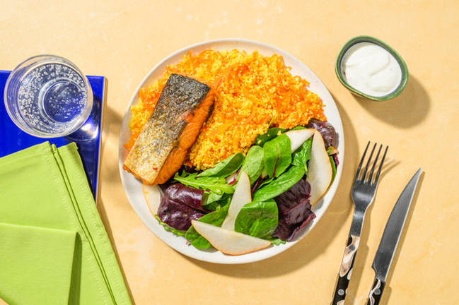 Speedy Moroccan Salmon & Carrot Couscous