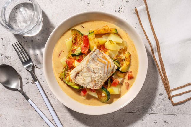 Mijoté de poisson au lait de coco et paprika fumé