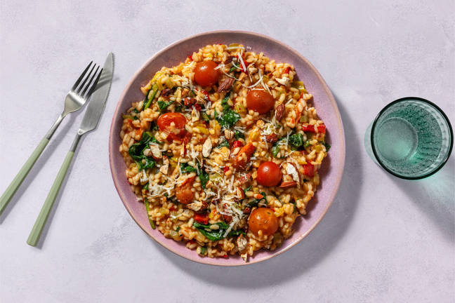 One-Pot Mediterranean Leek & Tomato Risotto