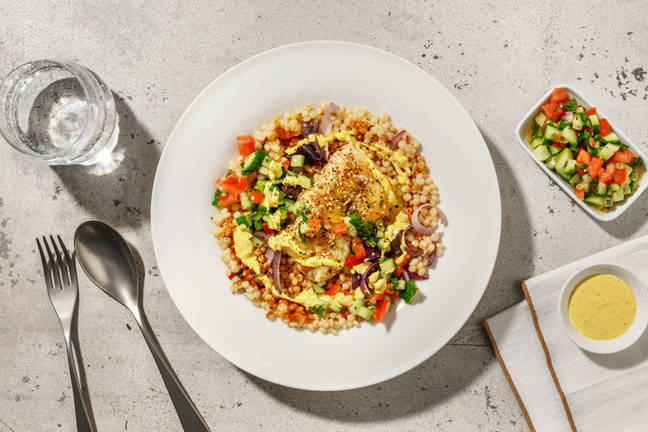 Kabeljauwfilet met za'atar en frisse sinaasappelsalsa