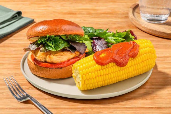 Express Gochujang Aioli Chicken Burger