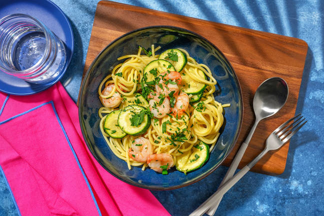 Spaghetti aglio olio e scampi