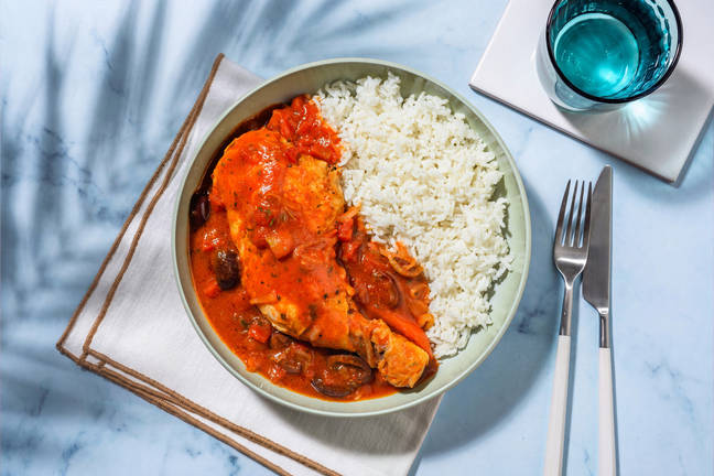 Poulet basquaise & ses légumes rougeoyants