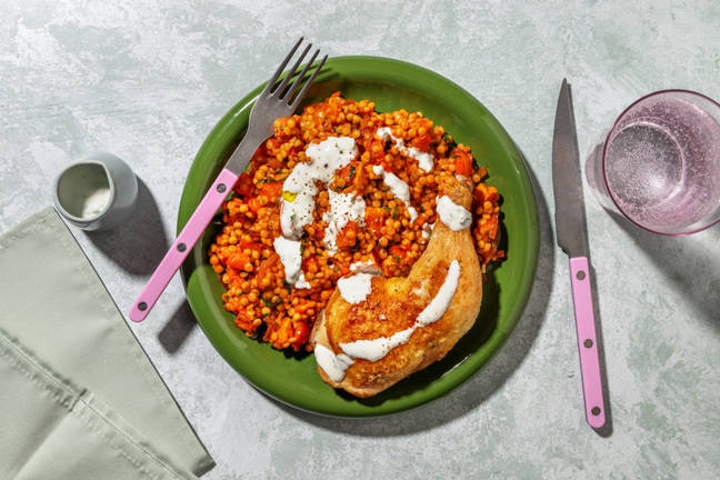 Poulet & couscous perlé à l'orientale