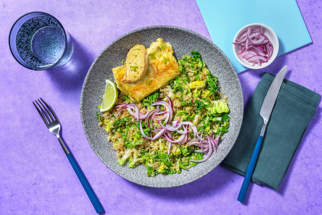 Bacalao al estilo masala con mayonesa de especias