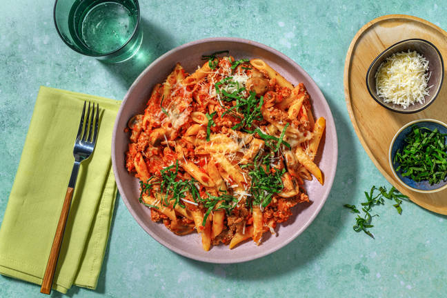 Pastaschotel met Brandt & Levie-varkensworst