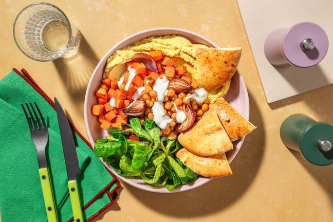 Bowl patate douce & pois chiches rôtis