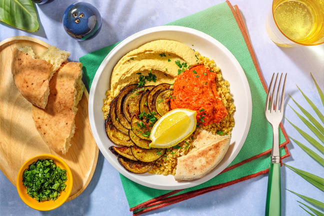 Aubergine dorée & muhammara à la levantine