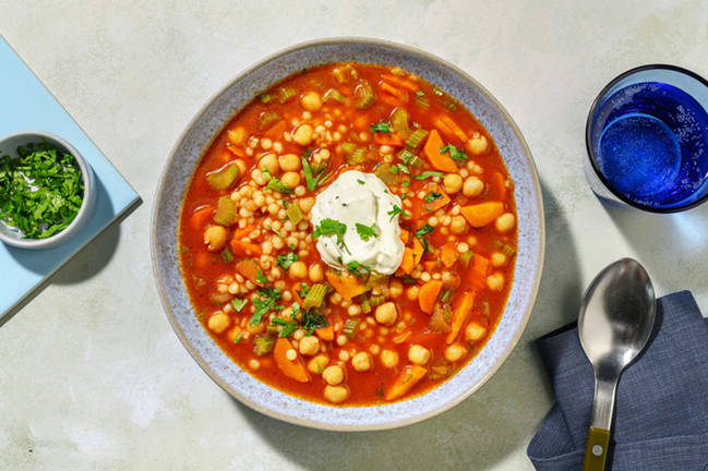Berkoukes : couscous perlé & pois chiches