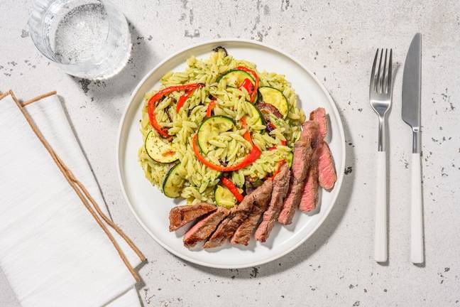 Bavette grillée & orzo pour prolonger l'été