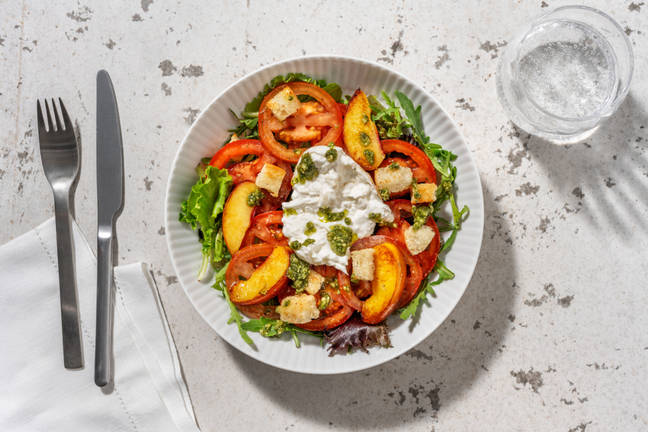 L'Estivale : nectarine, tomate & burrata