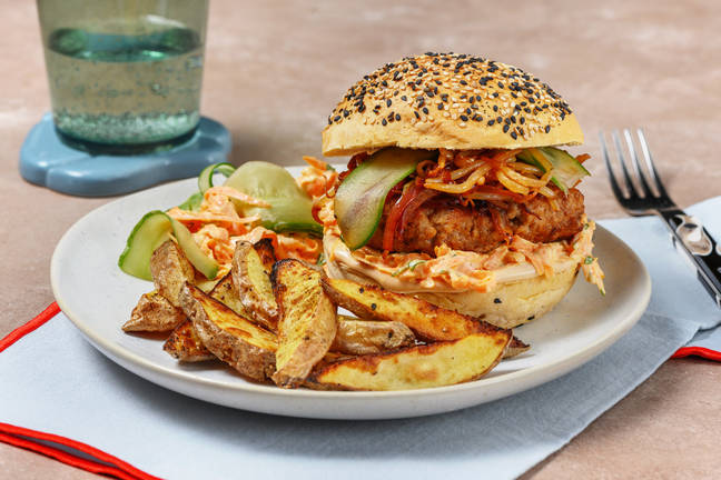 Burger de poulet sauce hoisin & crudités