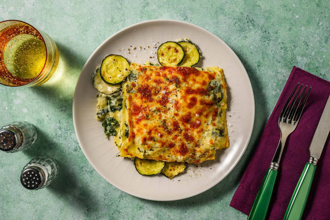 Lasagne verdi à la courgette & au poireau