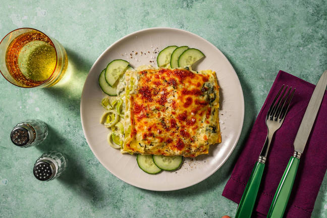 Lasagne verdi à la courgette & au poireau