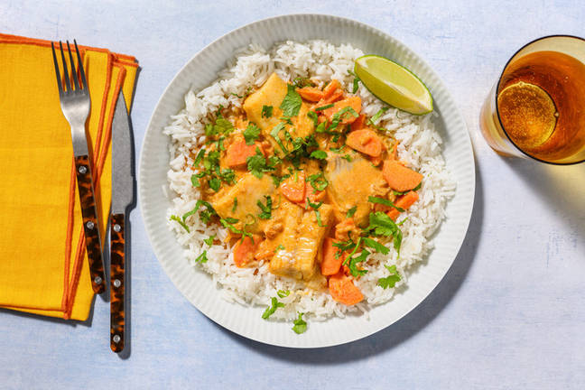 Curry rouge façon thaï au lieu & riz