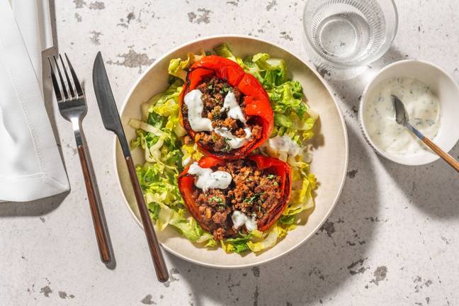 Ardei Umpluti : poivron farci au bœuf & persil
