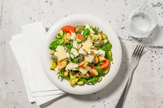 La Panzanella : tomates, mozza & croûtons