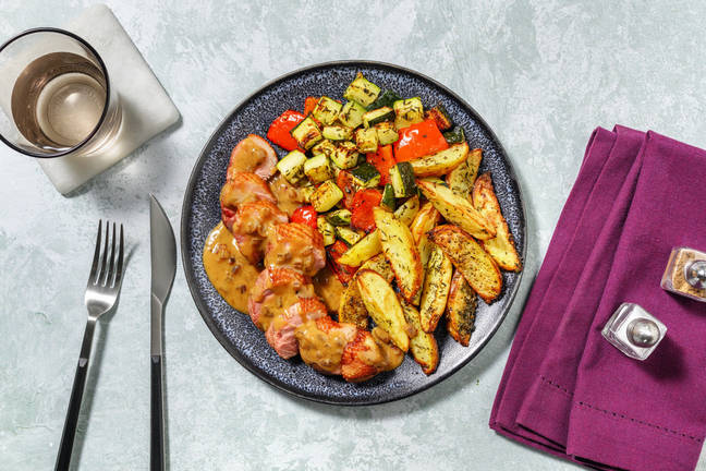 Canard grillé sauce miel-moutarde