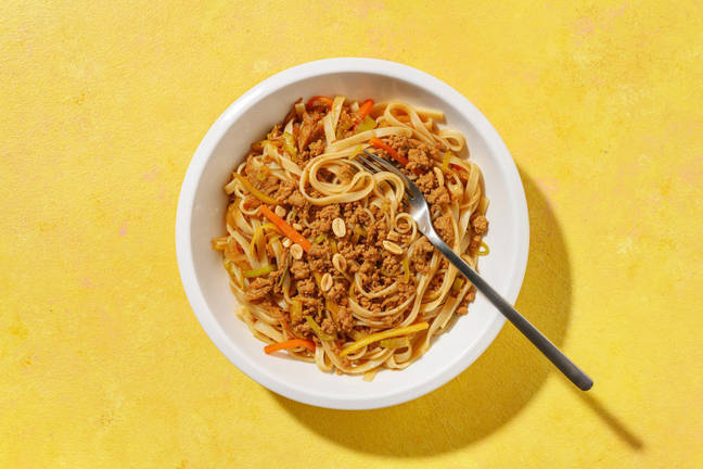 Nouilles de riz express au porc effiloché