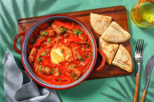 Chakchouka aux légumes du soleil & merguez