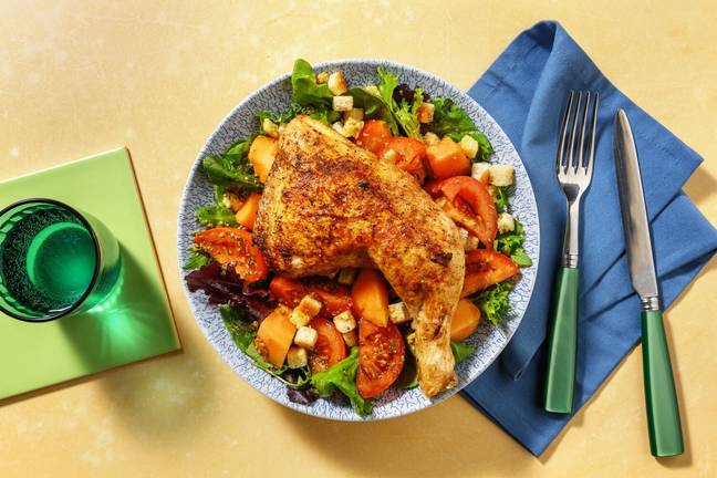 Cuisse de poulet aux épices BBQ & panzanella