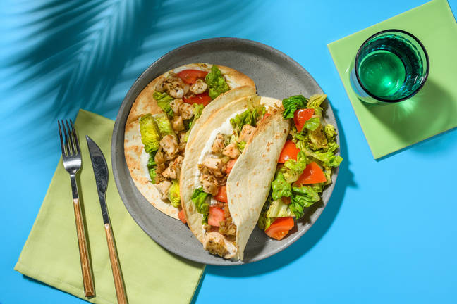 Wraps de dinde sauce yaourt-aïoli