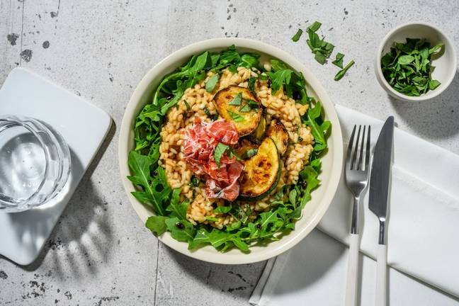 Risotto au parmigiano AOP, coppa & courgette