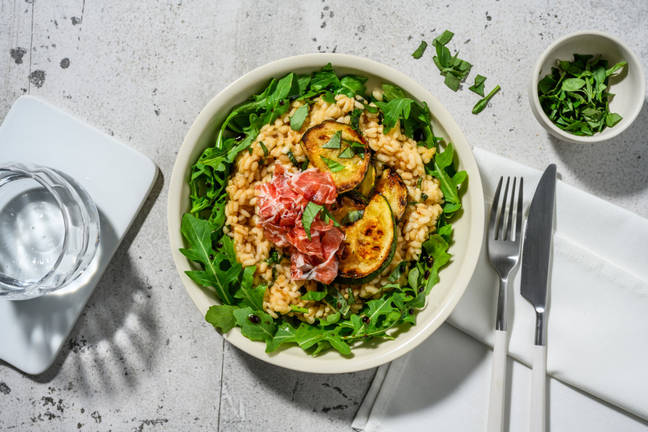 Risotto courgette, parmigiano AOP & coppa