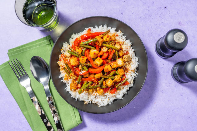 Sweet Sambal-Hoisin Tofu and Jasmine Rice