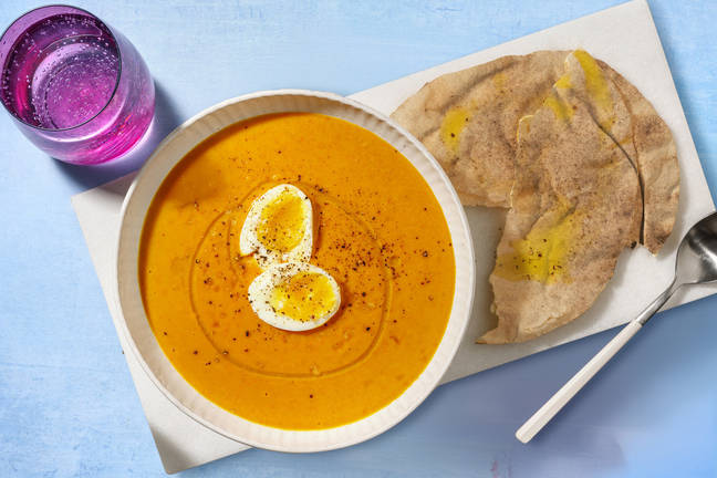 Soupe de potimarron au beurre de cacahuètes