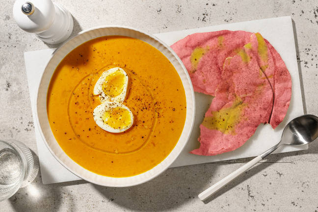 Soupe de potimarron au beurre de cacahuètes