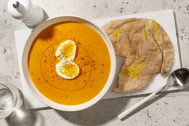 Soupe de potimarron au beurre de cacahuètes