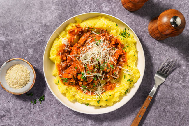 Ragù de bœuf alla bolognese & purée fromagée