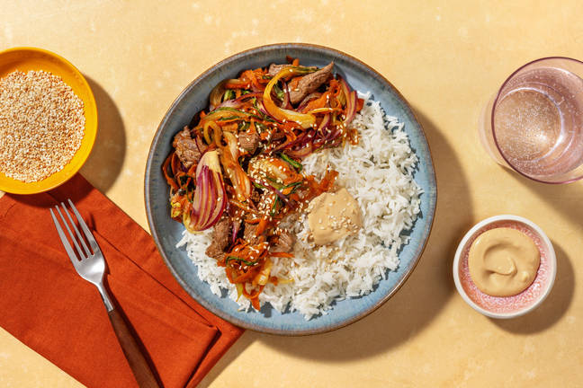 Bowl de bœuf & légumes dorés à la japonaise
