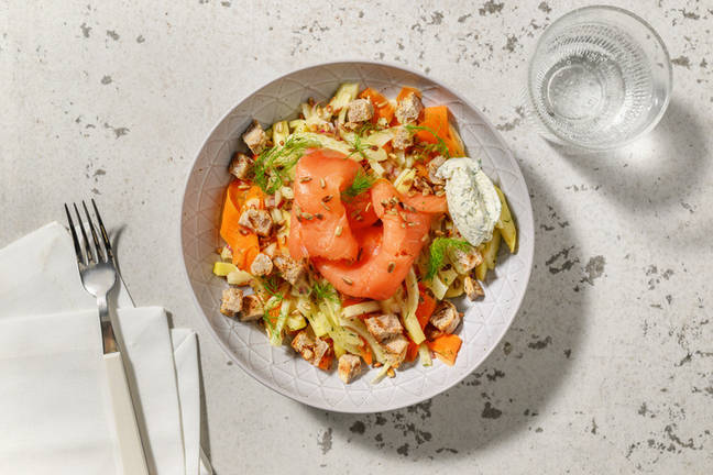 La Viking : saumon fumé, fenouil & ricotta