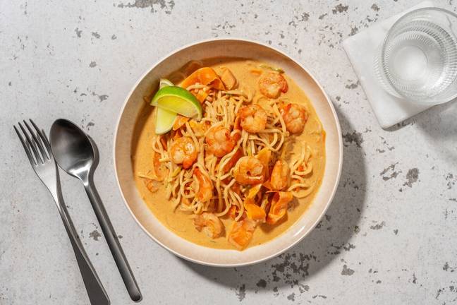 Soupe retour de voyage : laksa crevettes & coco