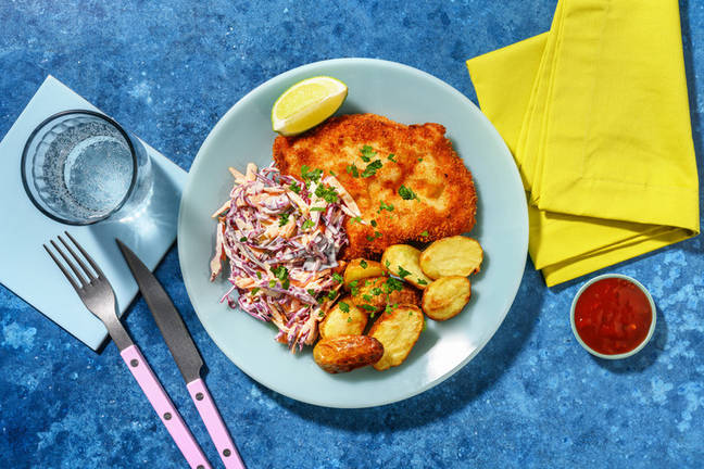 Crumbed Chicken and Zesty Cabbage Slaw