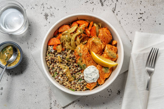 Putenbrust auf Quinoa