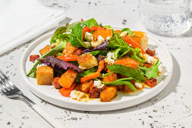 Warm Butternut Squash and Chorizo Salad