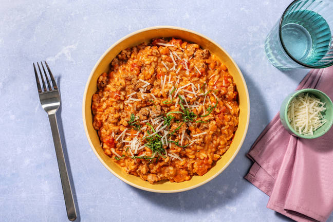 Bolognese-stijl risotto