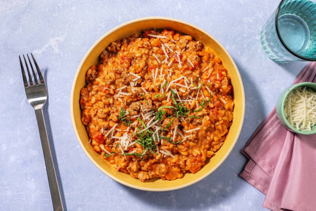 Risotto à la bolognaise