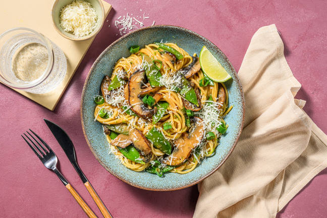 Miso-Butter-Spaghetti mit Portobello