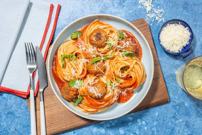 Linguine with Veggie Meatballs